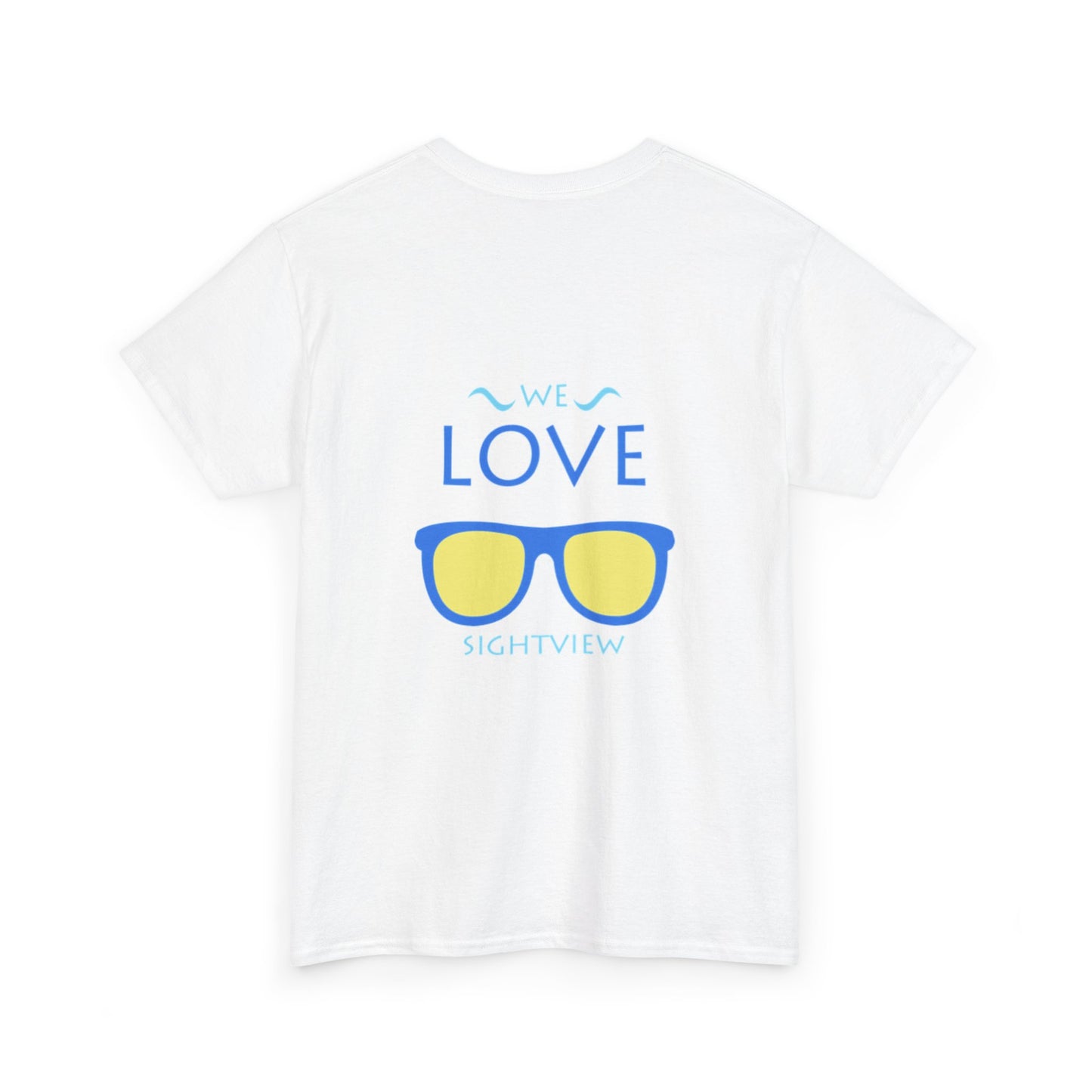 Unisex Heavy Cotton Tee - 'We Love Sightview' Sunglasses Design - Casual Summer Fashion