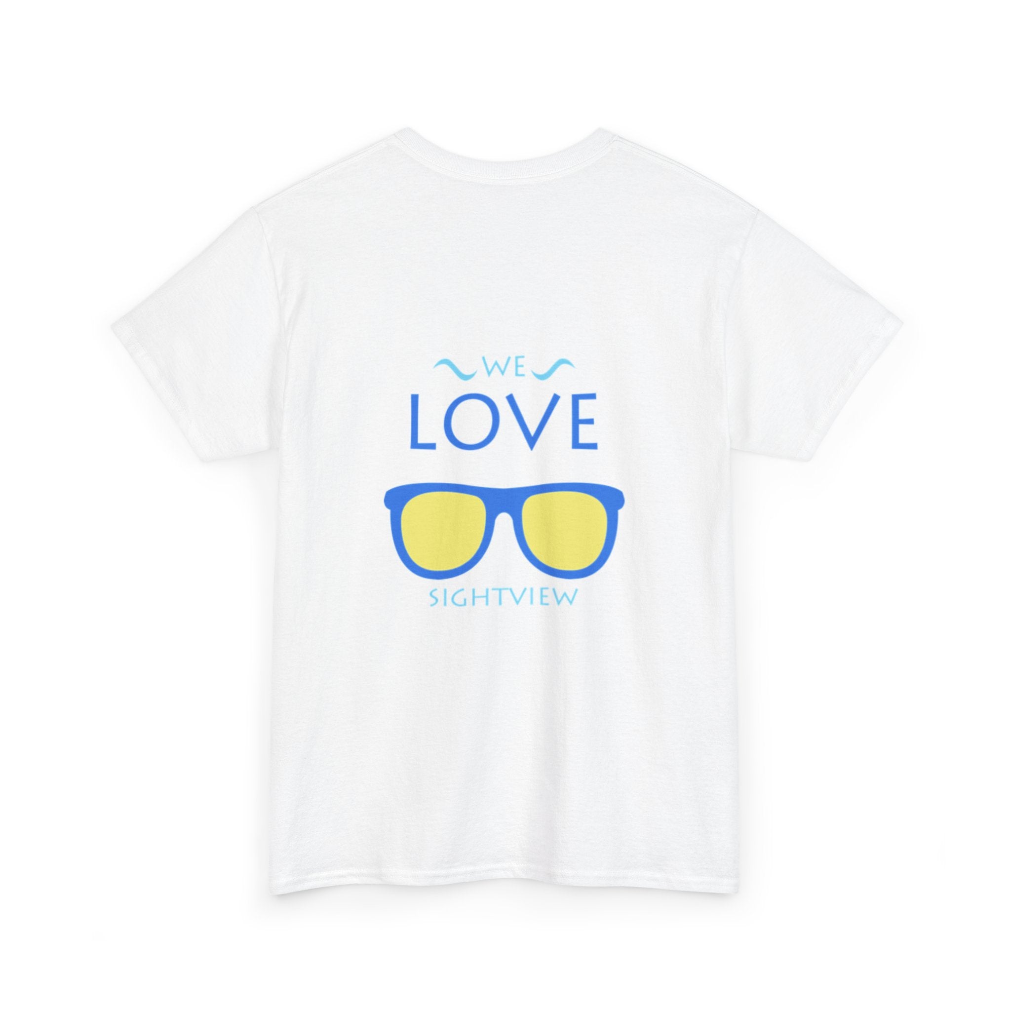 Unisex Heavy Cotton Tee - 'We Love Sightview' Sunglasses Design - Casual Summer Fashion