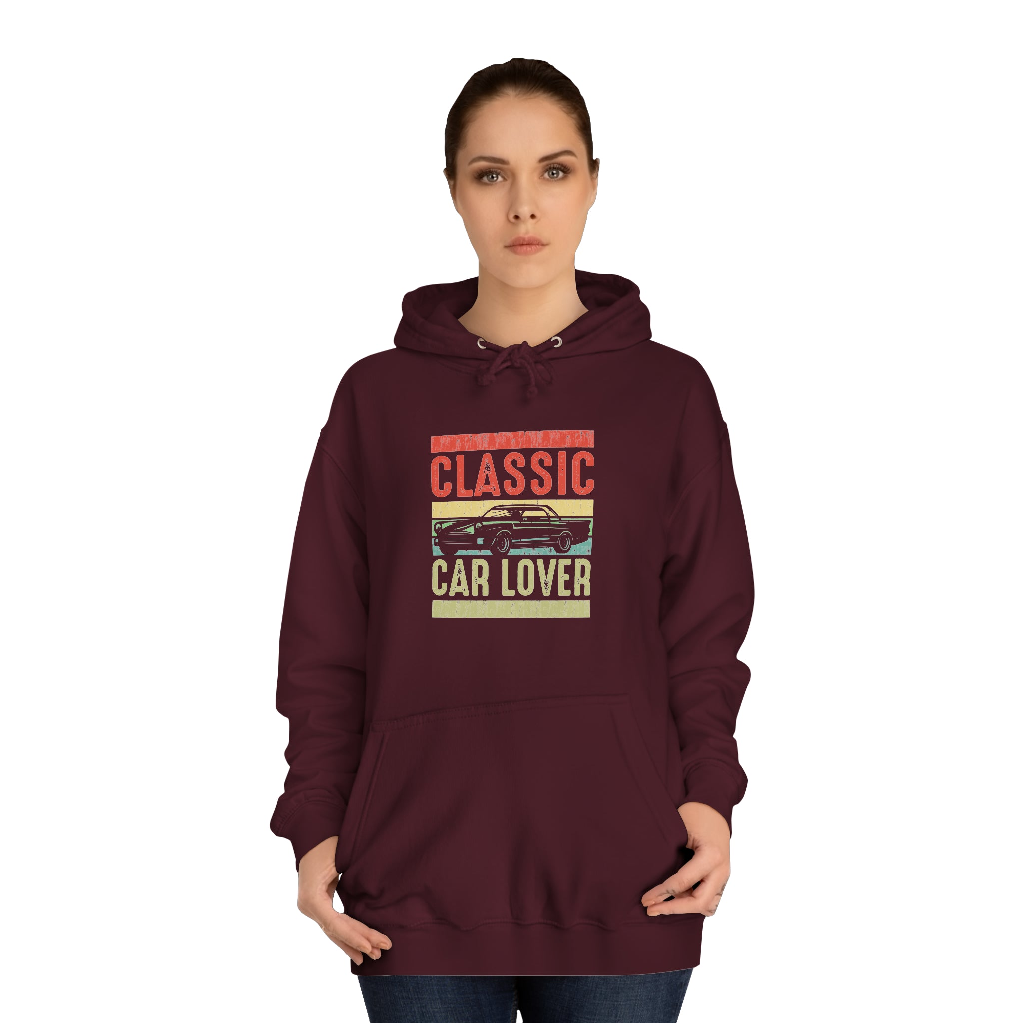 Sweat à capuche unisexe pour amoureux des voitures classiques 