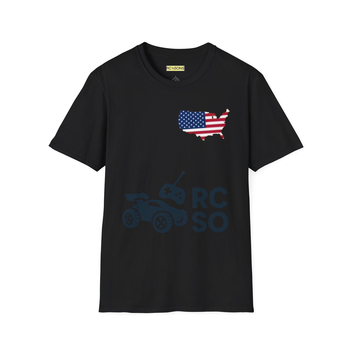 American Flag Tee - Unisex Softstyle T-Shirt for Patriotic Celebrations, 4th of July, Veterans Day, Casualwear, Gift Idea Printify