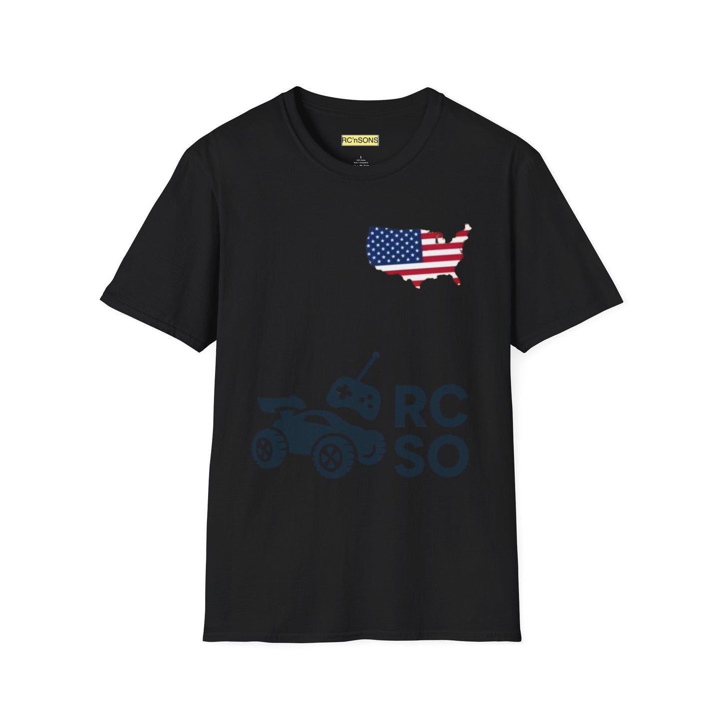 American Flag Tee - Unisex Softstyle T-Shirt for Patriotic Celebrations, 4th of July, Veterans Day, Casualwear, Gift Idea Printify