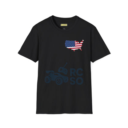 American Flag Tee - Unisex Softstyle T-Shirt for Patriotic Celebrations, 4th of July, Veterans Day, Casualwear, Gift Idea Printify