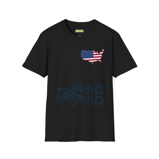 American Flag Tee - Unisex Softstyle T-Shirt for Patriotic Celebrations, 4th of July, Veterans Day, Casualwear, Gift Idea Printify