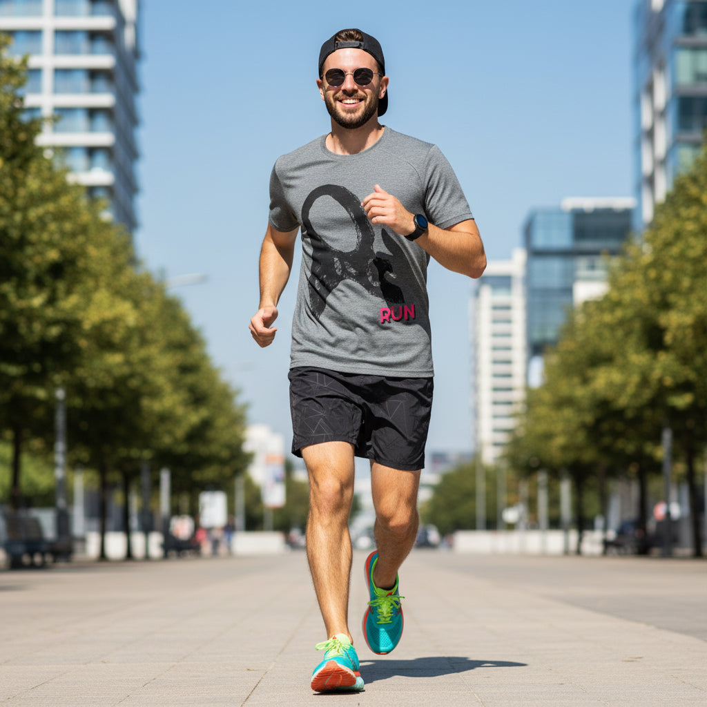 Men's Raglan T-Shirt with Frc Art Run Design Printify