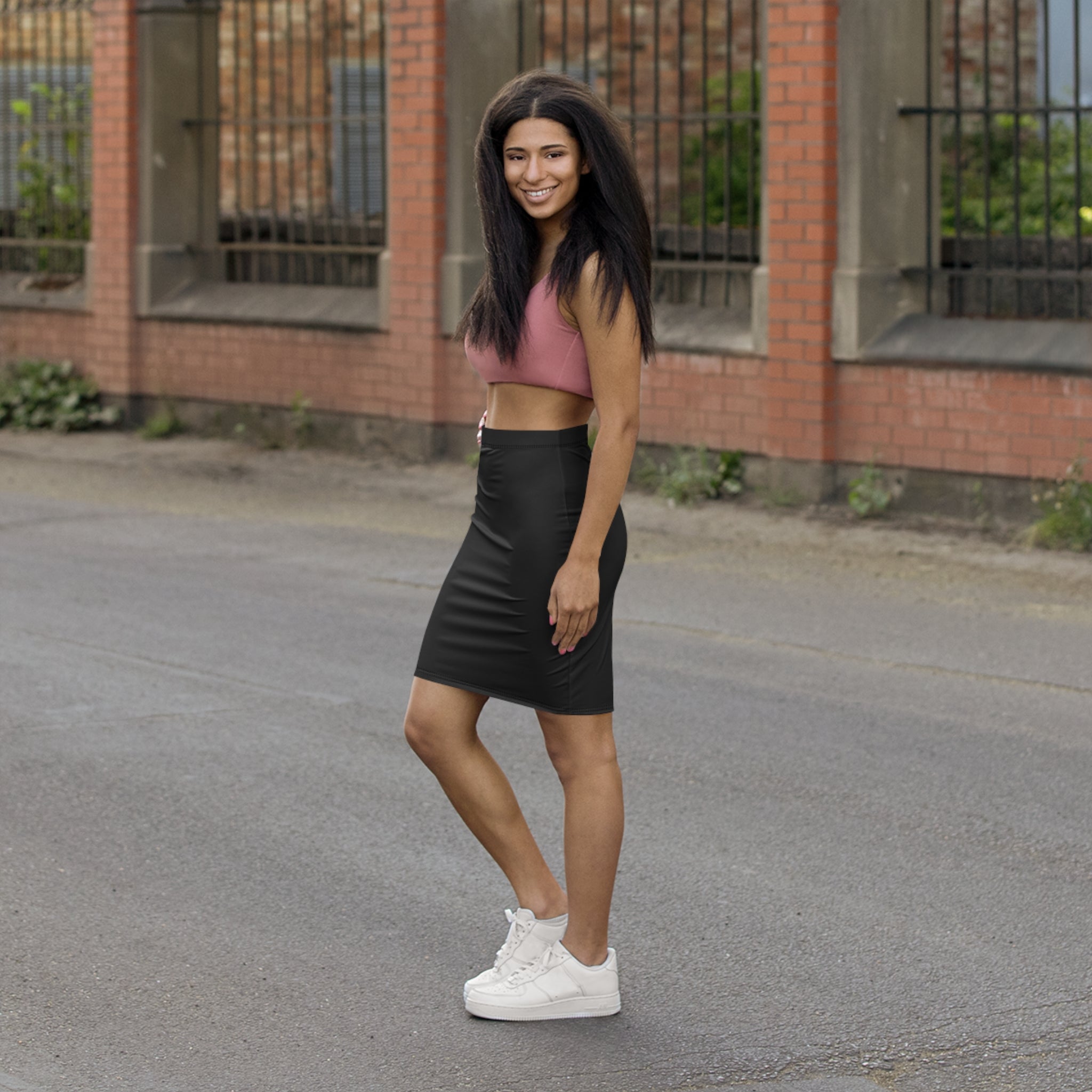 Pencil Skirt - Stylish Women's Mid-waist Versatile Black Essential