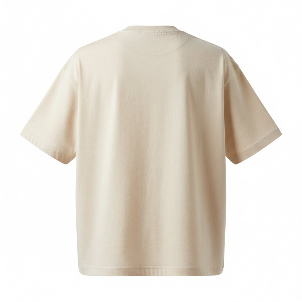 Boxy Men's Tee — Minimal Chest Logo Casual Shirt