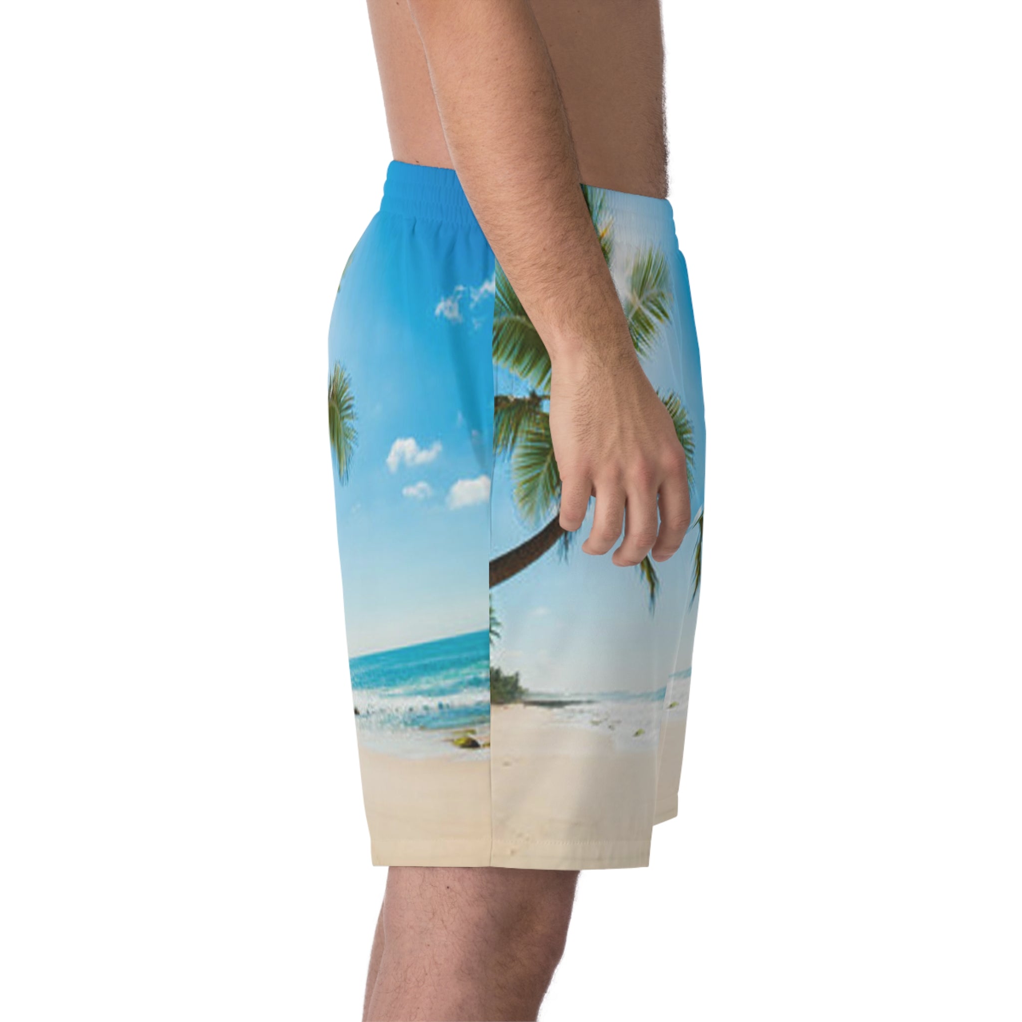 Men's Elastic Beach Shorts (AOP)