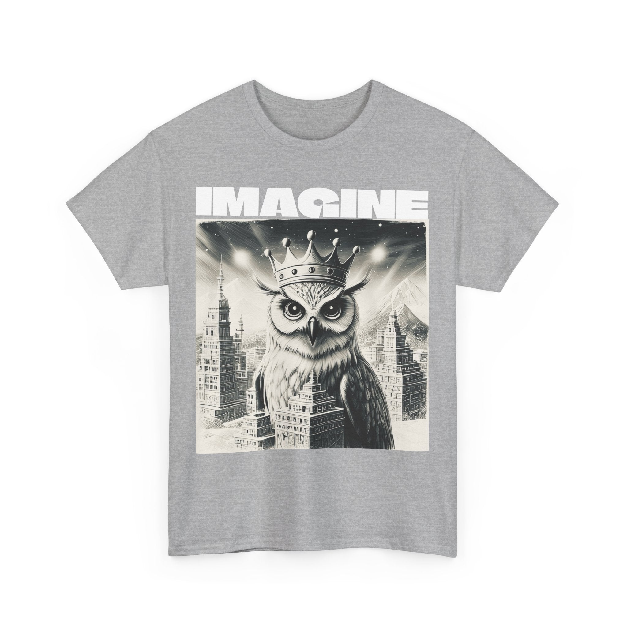 Imagine Owl Graphic Unisex Heavy Cotton Tee