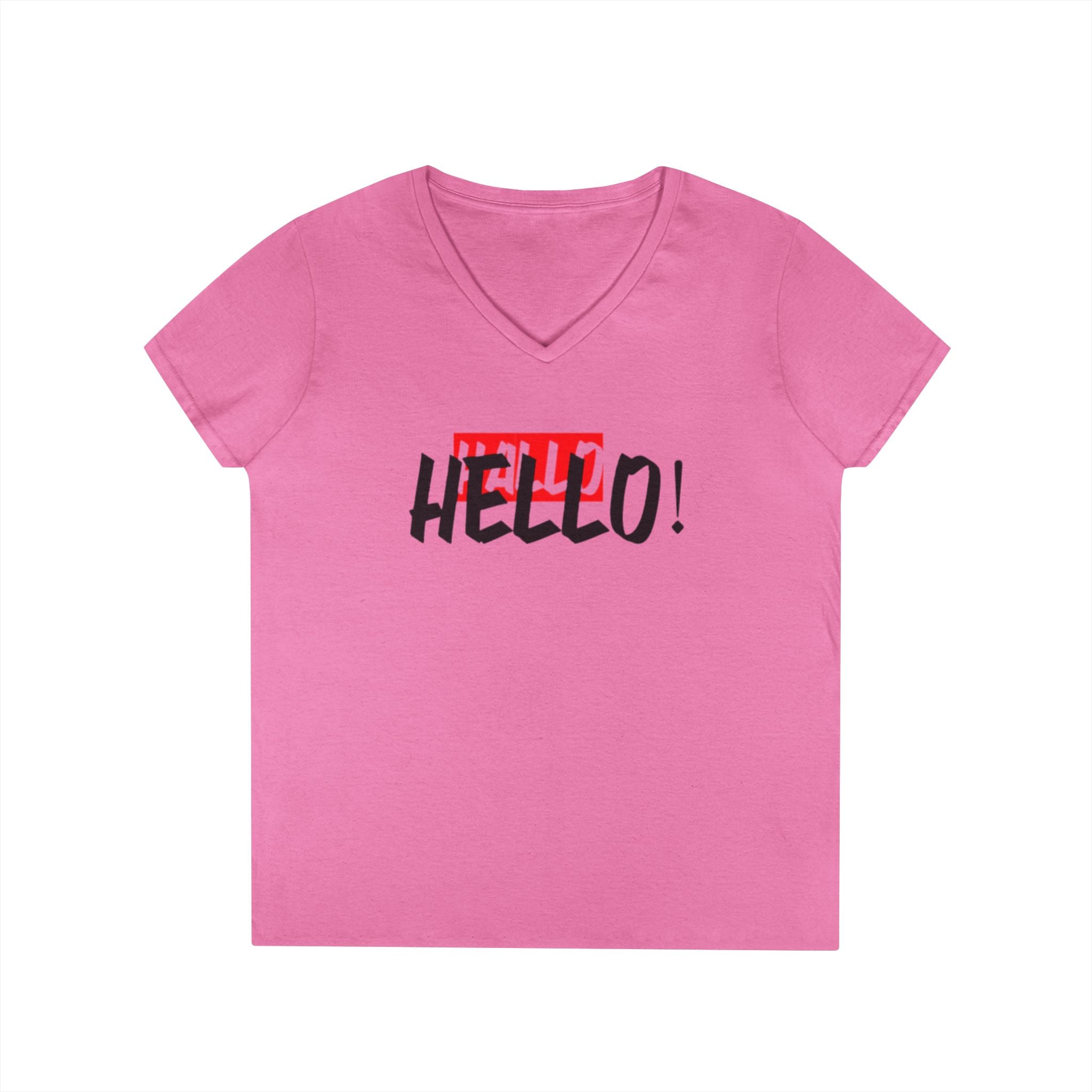 Chic Hello V-Neck T-Shirt for Women