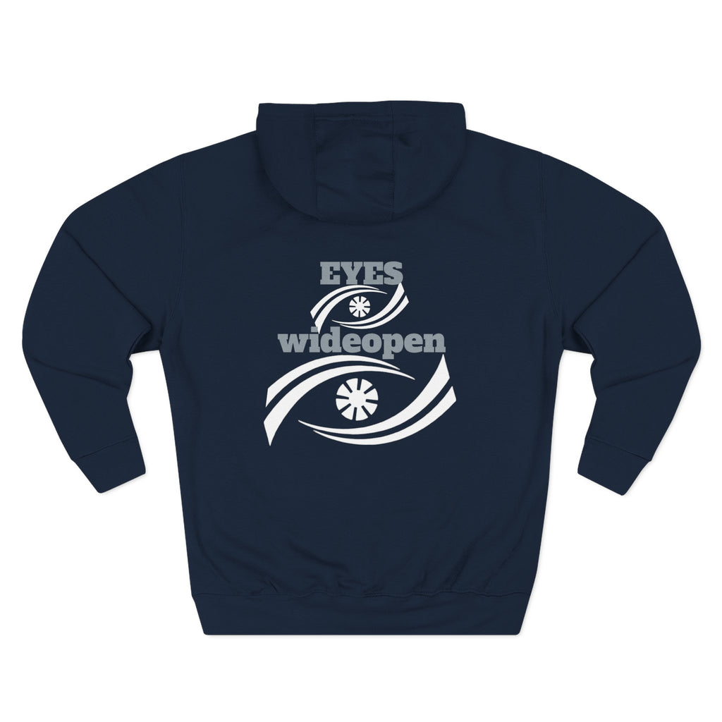 Fleece Hoodie, Cozy Warmth, Casual Style, Perfect for All Seasons, Gift for Friends, EYES wideopen Design