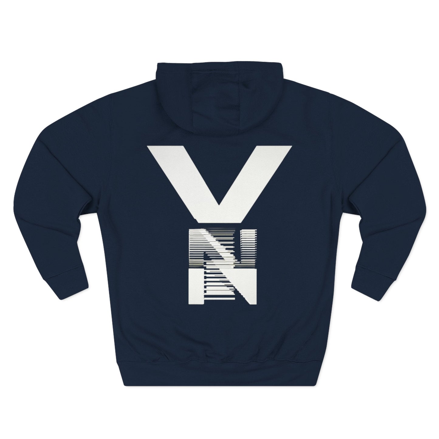 Stylish Three-Panel Fleece Hoodie Printify