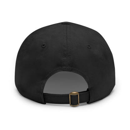 Stylish Dad Hat with Leather Patch - Adjustable Cap for Outdoor Adventures, Gift for Dad, Summer Fashion, Casual Look, Unique Accessory Printify