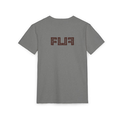 Stylish Unisex Sueded T-Shirt with Bold 'FLU' Graphic | Casual Wear, Gift Idea, Streetwear, Everyday Comfort, Fashion Statement