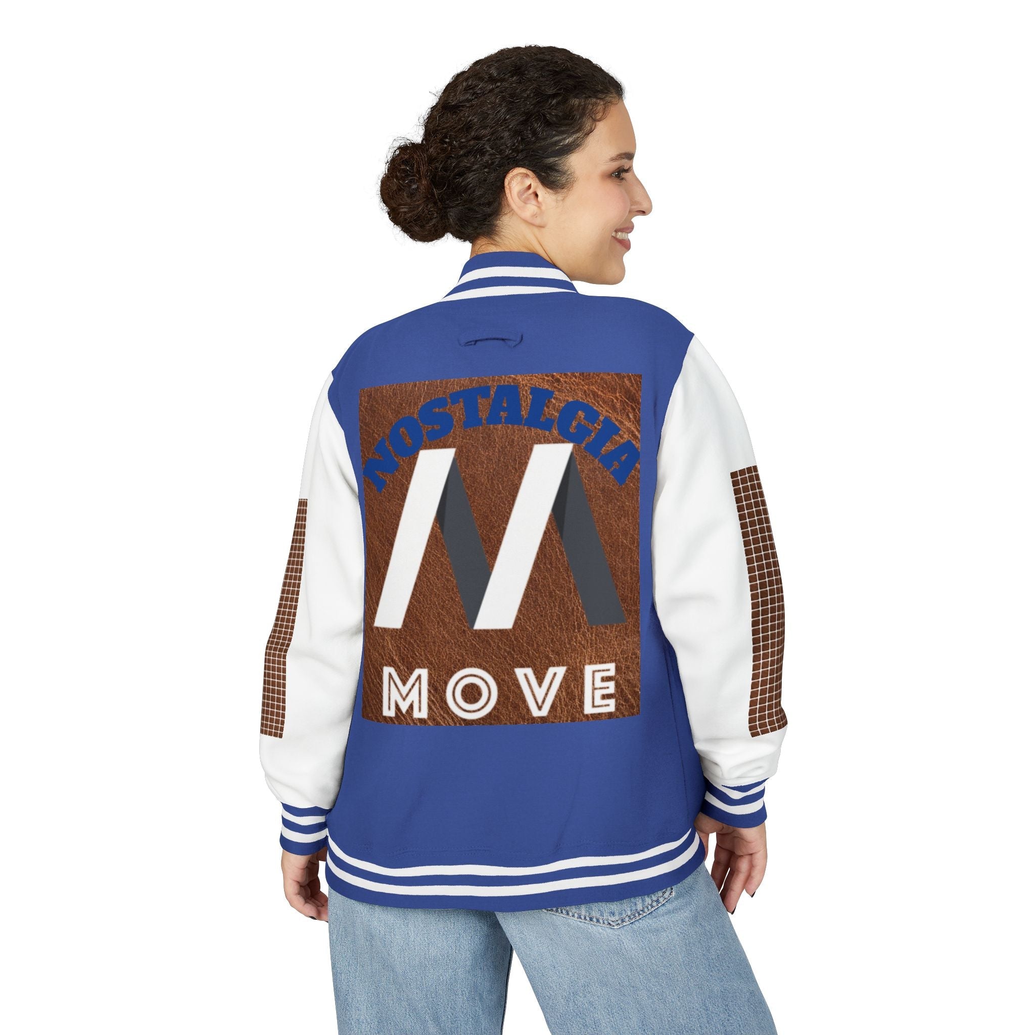 Vintage-Inspired Heavyweight Letterman Jacket, Unisex Varsity Jacket, Retro College Apparel, Perfect for Game Day, Nostalgia Move Style Printify