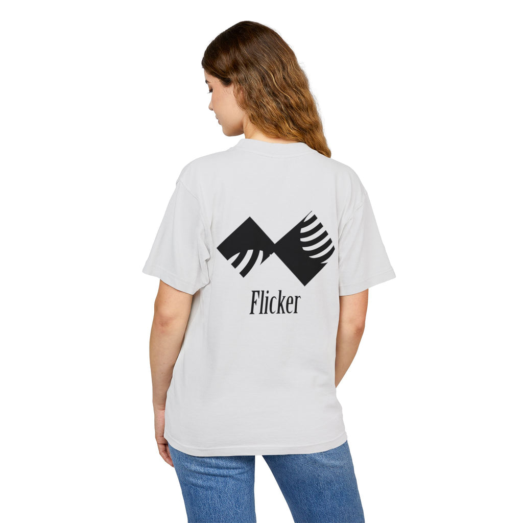 Unisex Urban Heavy Tee - Modern Graphic Design "Flicker" for Streetwear Enthusiasts