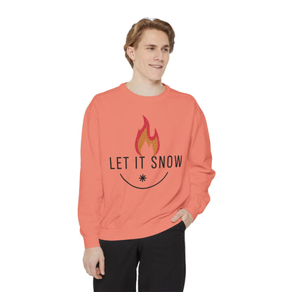 Let It Snow Unisex Garment-Dyed Sweatshirt