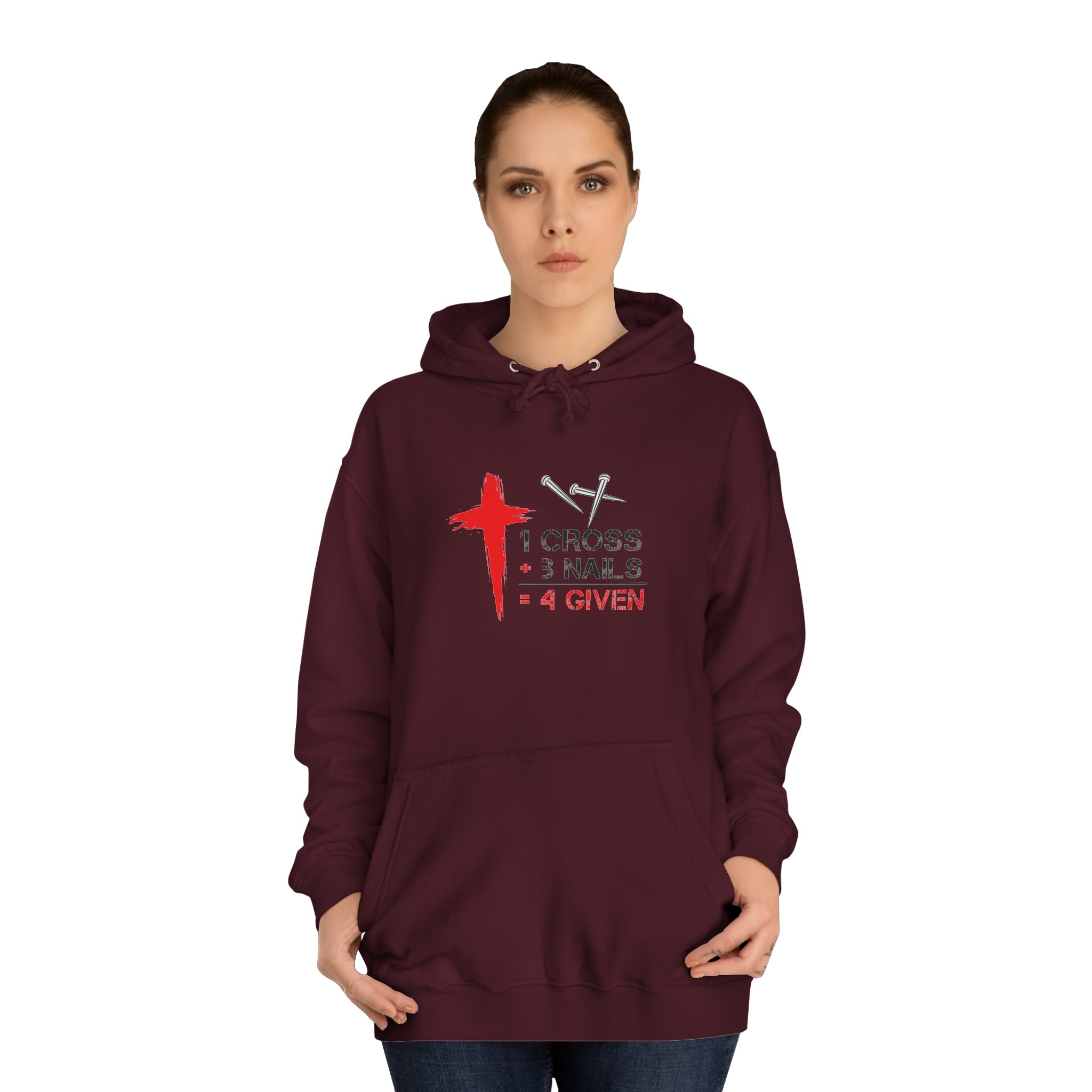 1Cross 3Nails 4Given Unisex Hoodie Printify