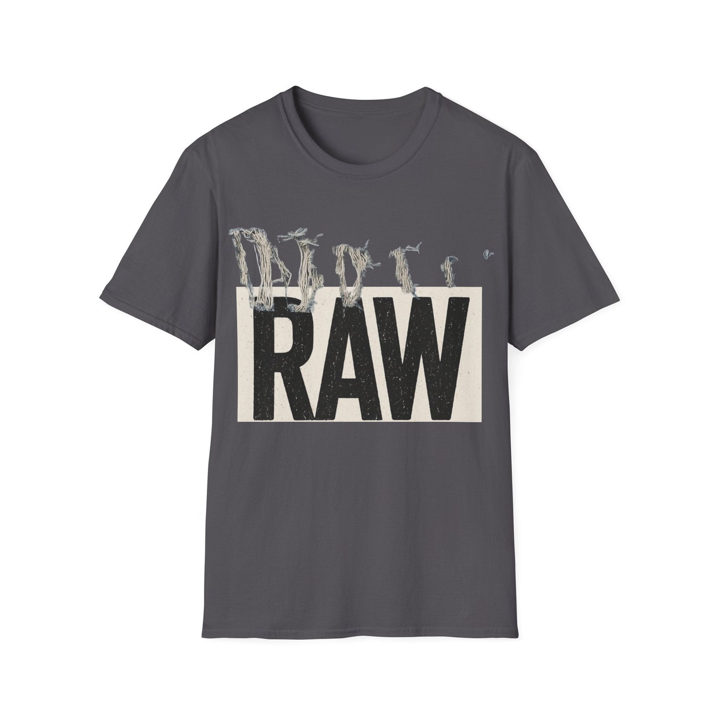 RAW Unisex Softstyle T-Shirt - Casual Graphic Tee for Everyday Wear, Perfect for Gift Giving, Streetwear, Summer Outfits Printify