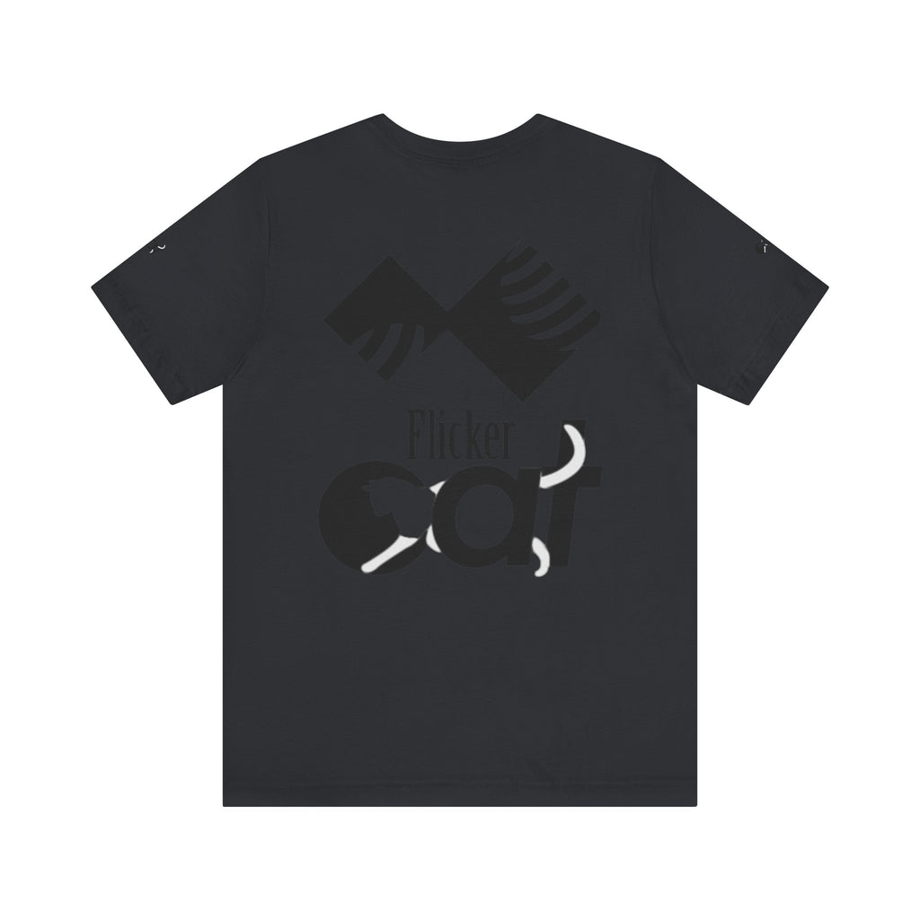 Flicker Cat Graphic Tee - Unisex Jersey Short Sleeve T-Shirt for Cat Lovers