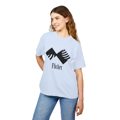 Unisex Urban Heavy Tee - Modern Graphic Design "Flicker" for Streetwear Enthusiasts