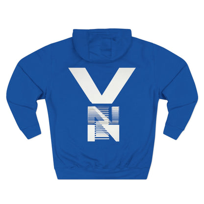 Stylish Three-Panel Fleece Hoodie Printify