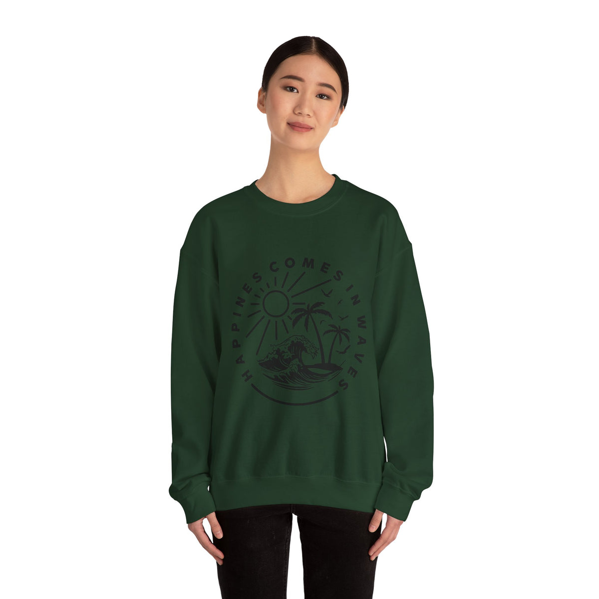 Le bonheur vient par vagues Sweatshirt 