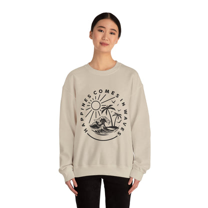Le bonheur vient par vagues Sweatshirt 