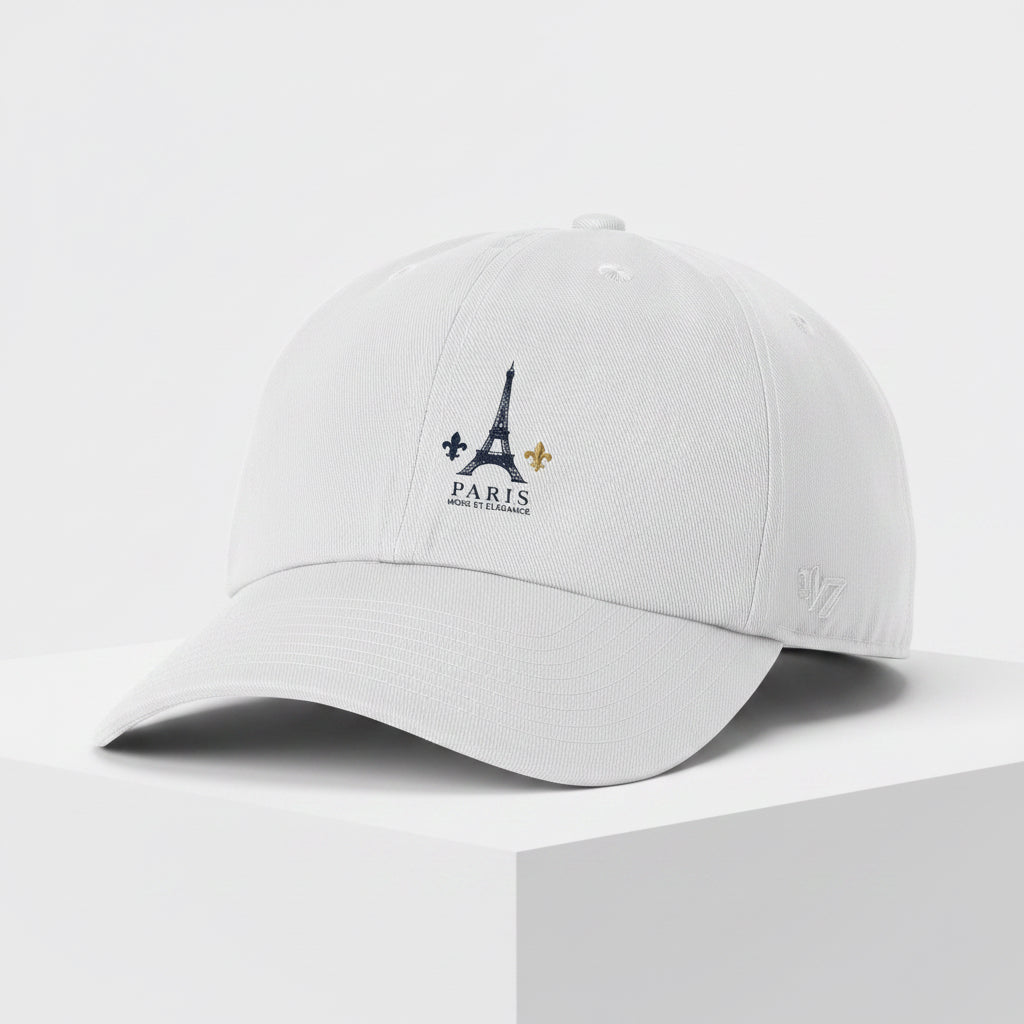 Eiffel Clean Up Cap - Paris Embroidered Baseball Hat