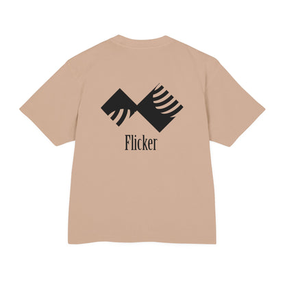 Unisex Urban Heavy Tee - Modern Graphic Design "Flicker" for Streetwear Enthusiasts