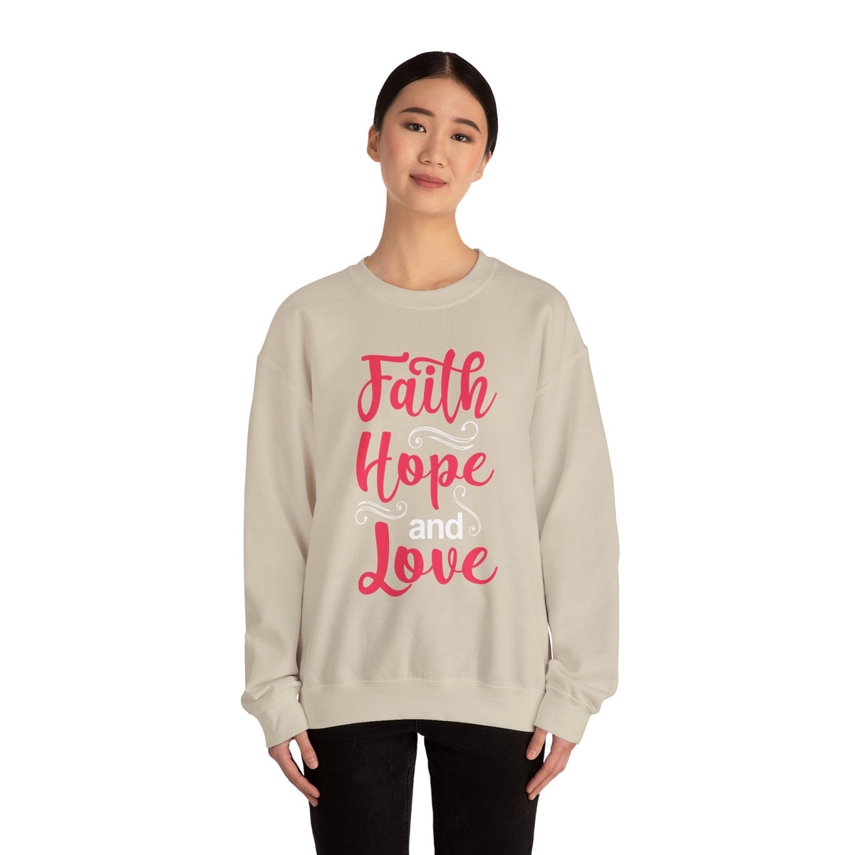 Sweat-shirt unisexe Faith Hope And Love 