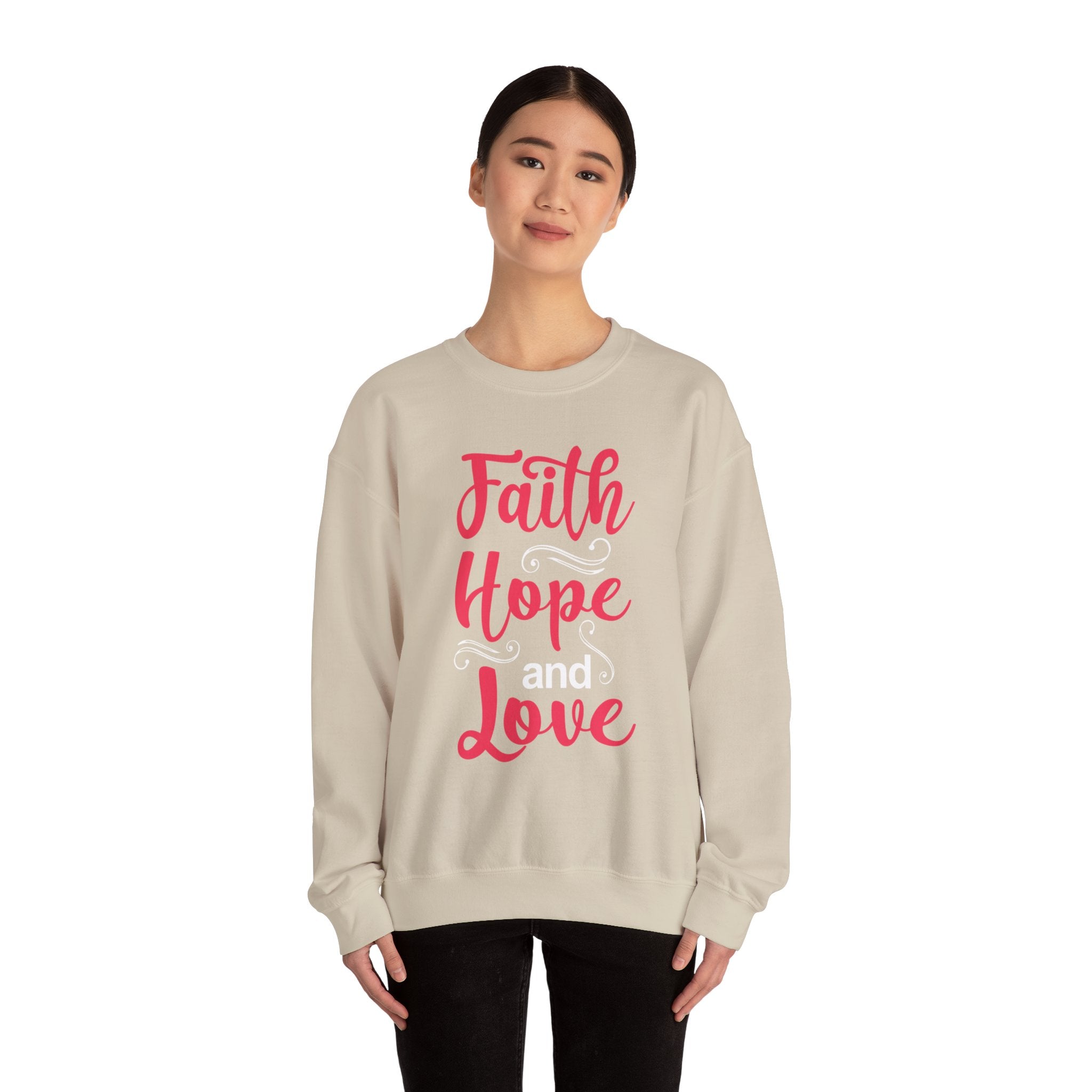 Sweat-shirt unisexe Faith Hope And Love 
