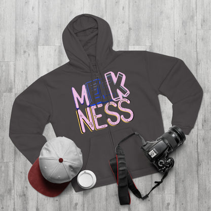 Meekness Unisex Hooded Zip Sweatshirt - Stylish Graphic Zip Hoodie for Everyday Comfort