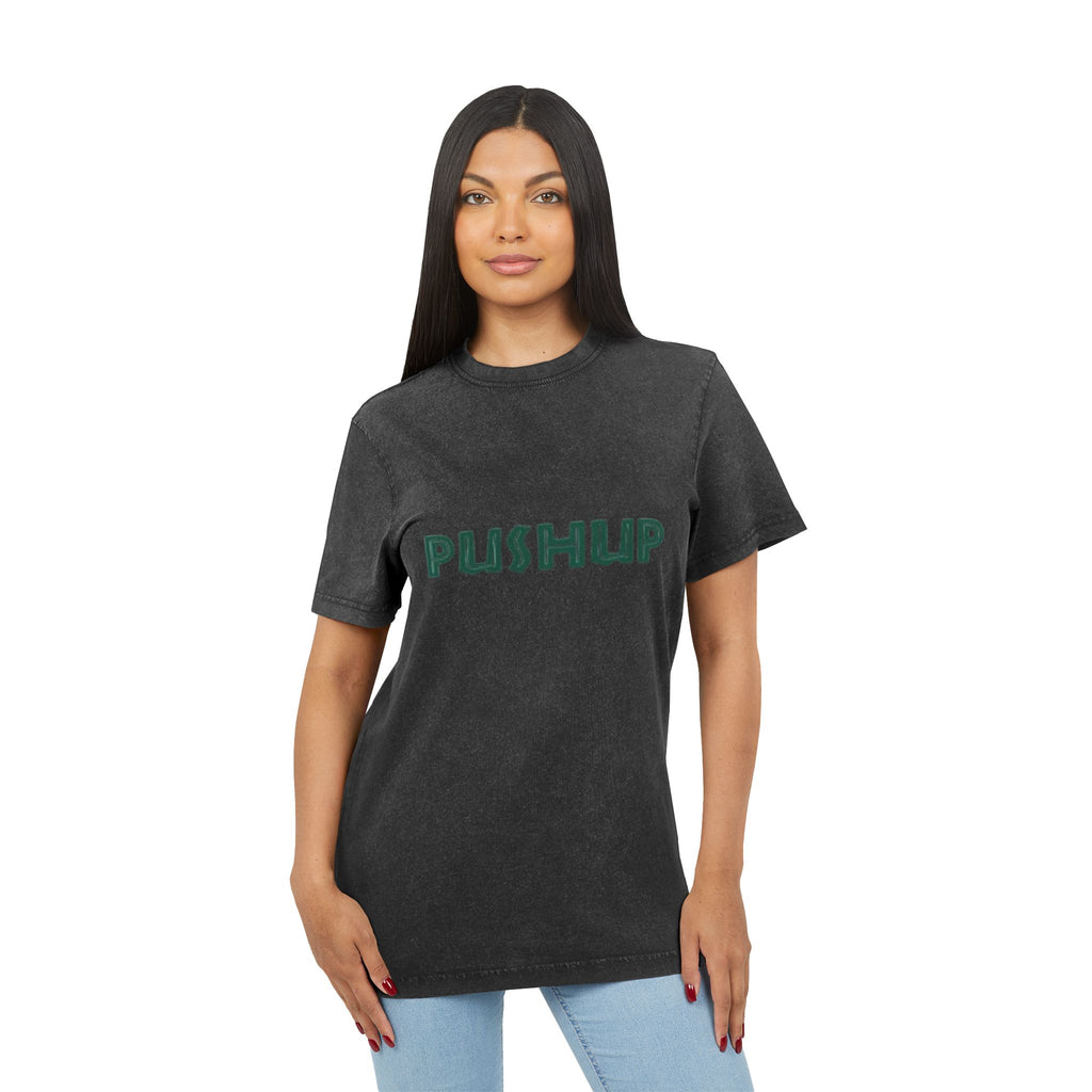 Acid Washed Pushup Tee - Unisex Vintage Style T-Shirt