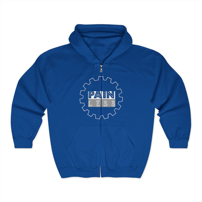 Pain Less Unisex Zip Hoodie – Motivational Gear for Comfort and Resilience