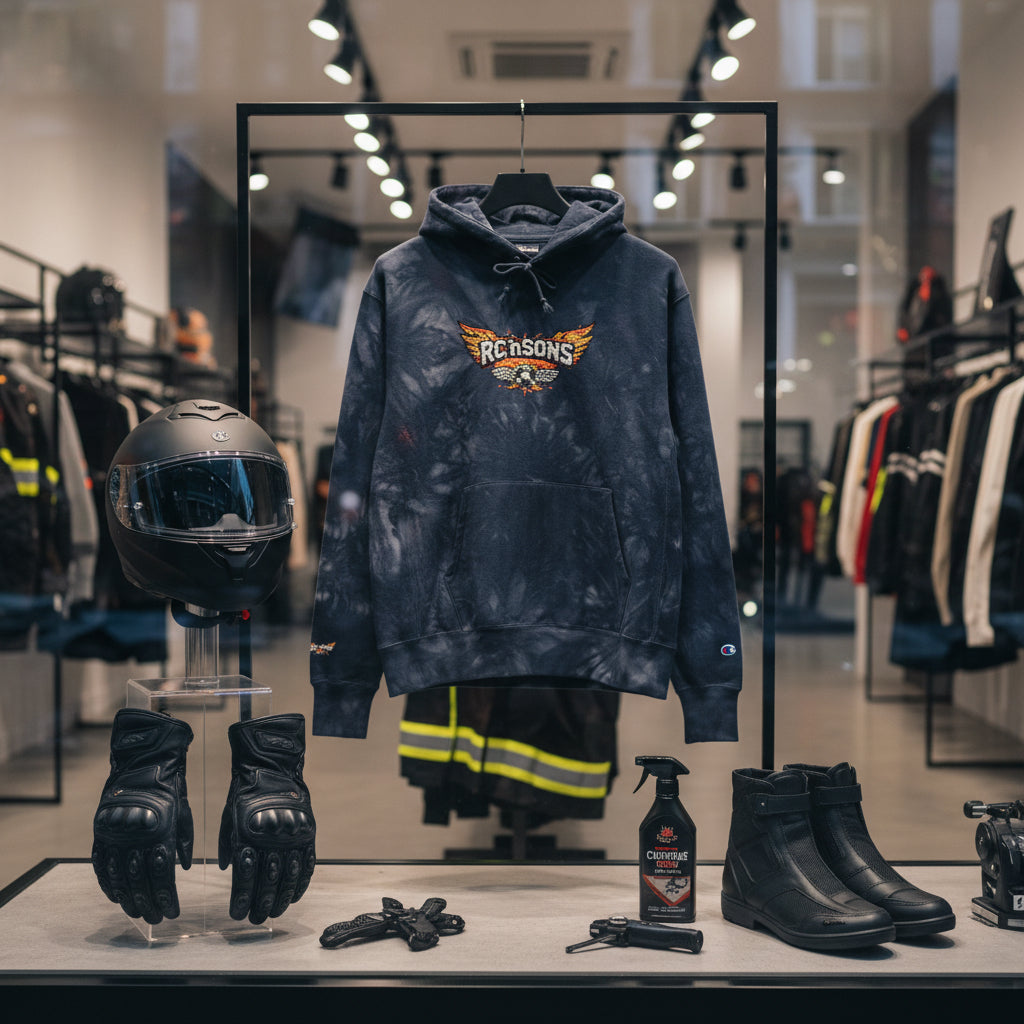 Tie-Dye Embroidered Hoodie — Roosters Wing Logo