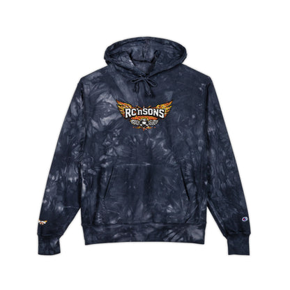 Tie-Dye Embroidered Hoodie — Roosters Wing Logo