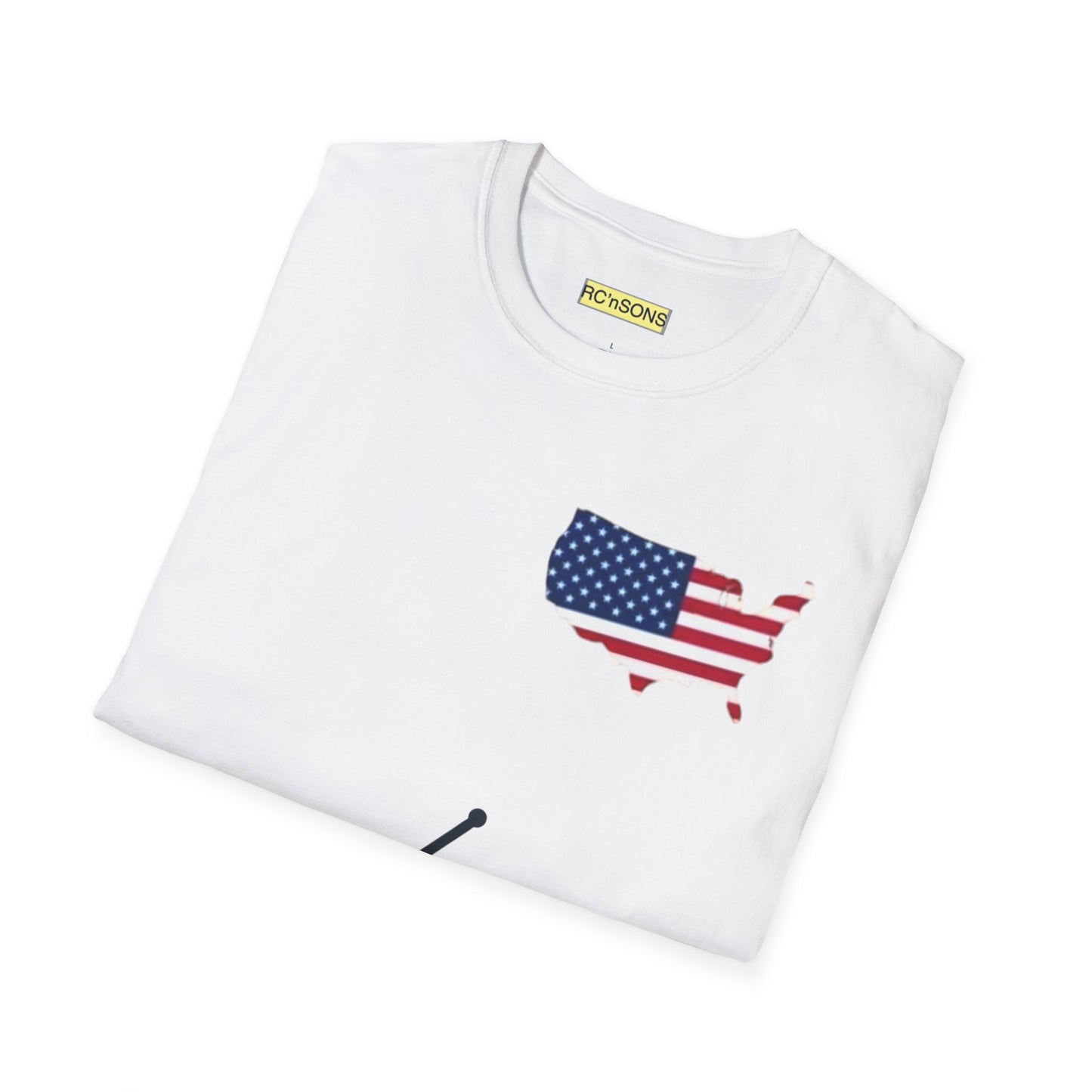 American Flag Tee - Unisex Softstyle T-Shirt for Patriotic Celebrations, 4th of July, Veterans Day, Casualwear, Gift Idea