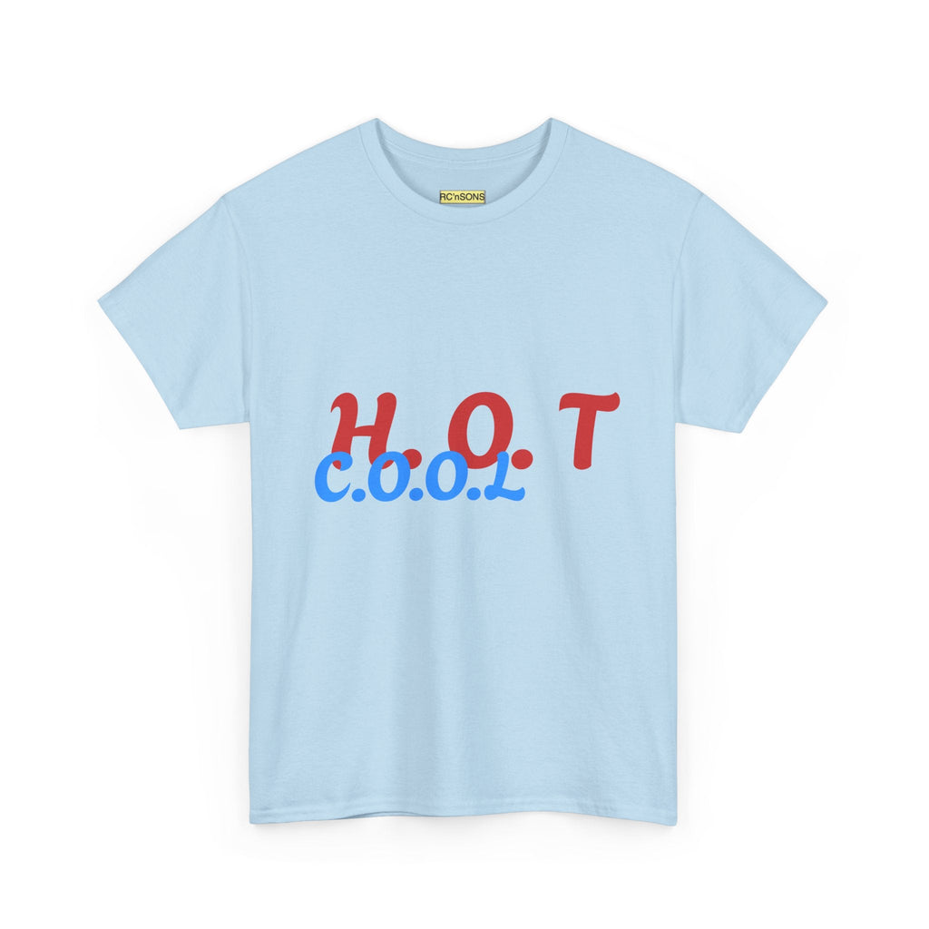Cool & Trendy Unisex Heavy Cotton Tee - H.O.T. C.O.O.L. Graphic Shirt, Casual Wear, Gift for Friends, Summer Style, Streetwear Printify