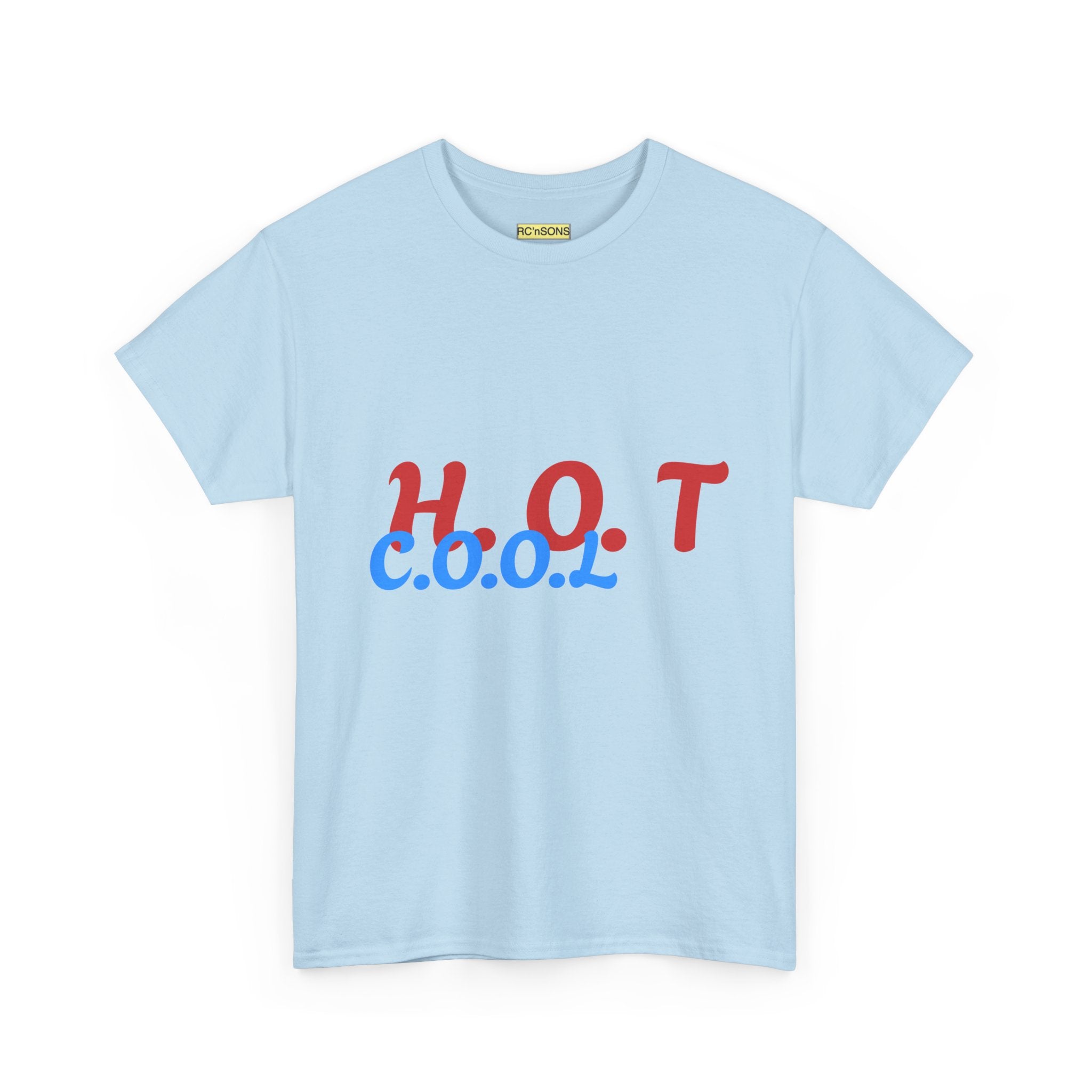 Cool & Trendy Unisex Heavy Cotton Tee - H.O.T. C.O.O.L. Graphic Shirt, Casual Wear, Gift for Friends, Summer Style, Streetwear Printify