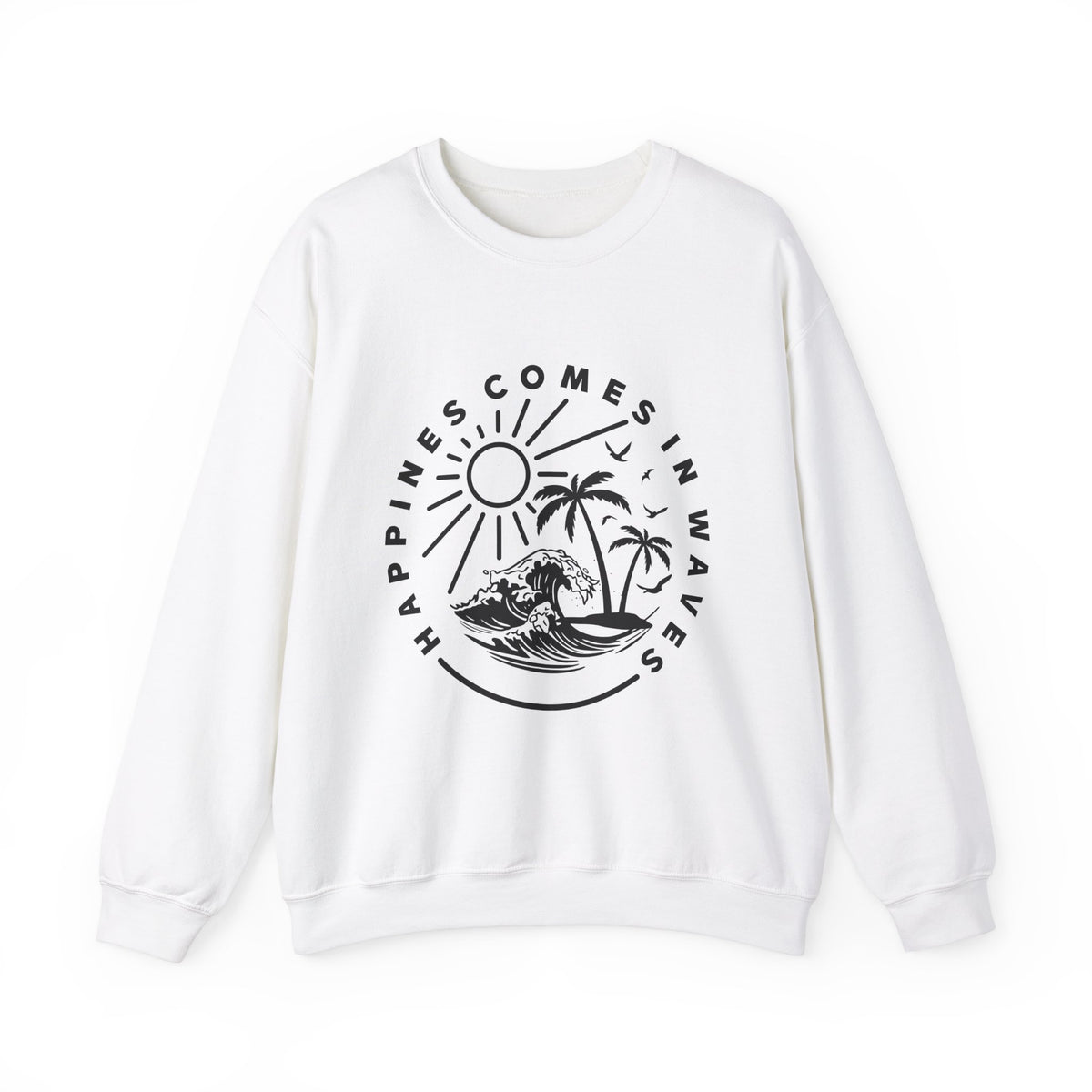 Le bonheur vient par vagues Sweatshirt 