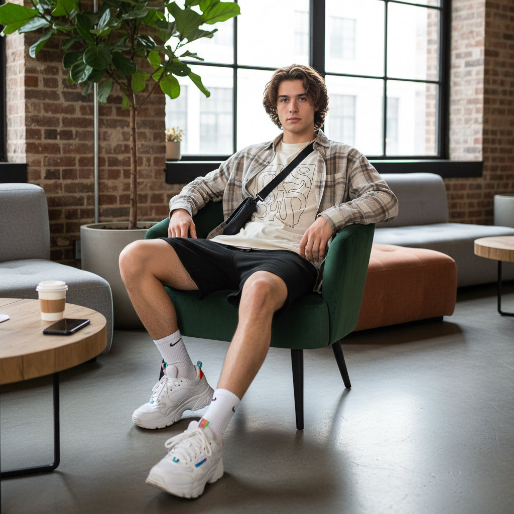 Sponge Fleece Sweatshorts — Black Casual Lounge Shorts Printify