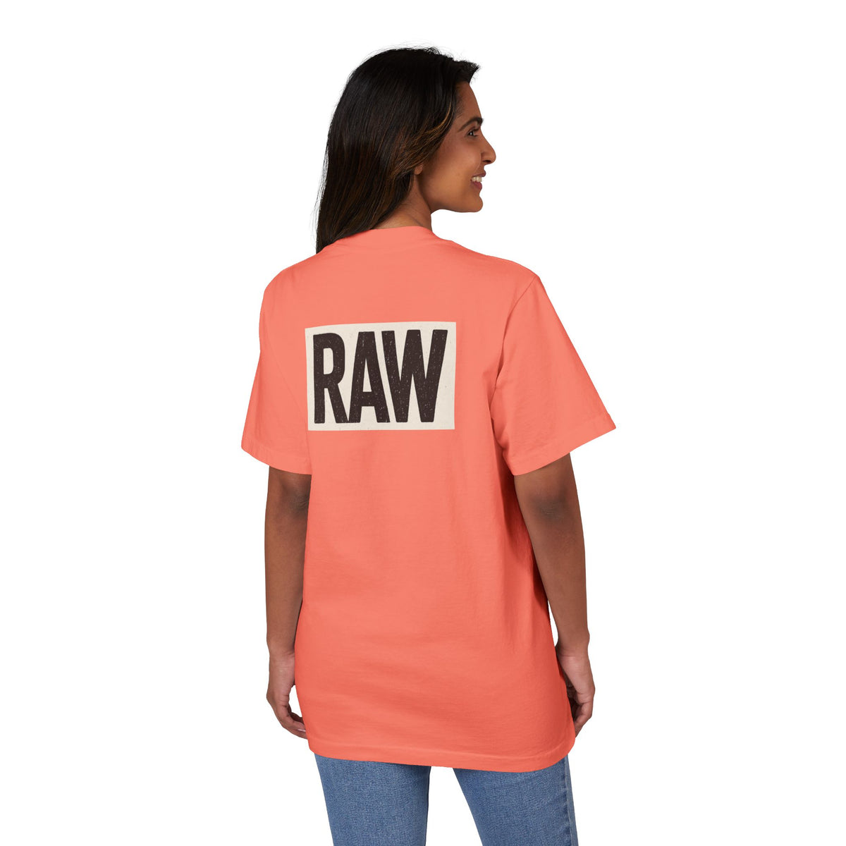 Stylish Unisex Graphic T-Shirt with 'RAW' Print, Casual Streetwear, Everyday Wear, Gift for Friends, Fashionable Basics