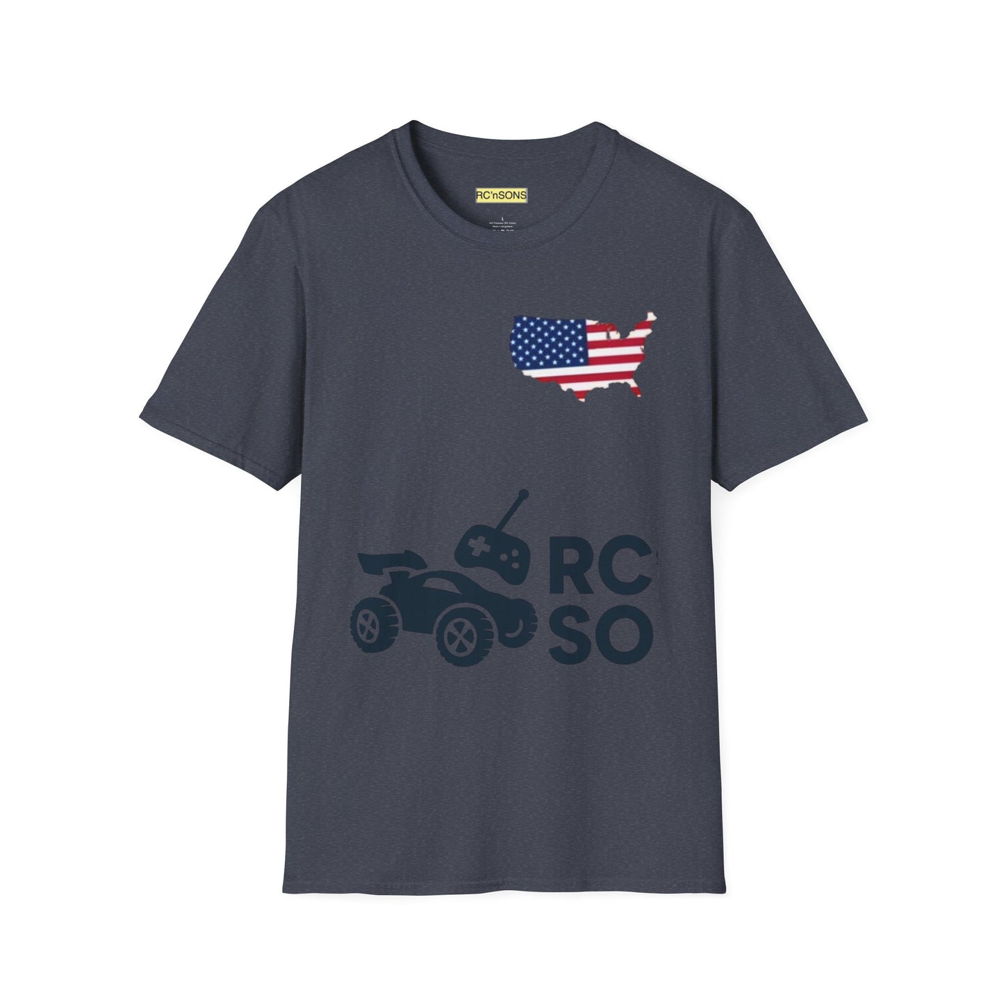 American Flag Tee - Unisex Softstyle T-Shirt for Patriotic Celebrations, 4th of July, Veterans Day, Casualwear, Gift Idea