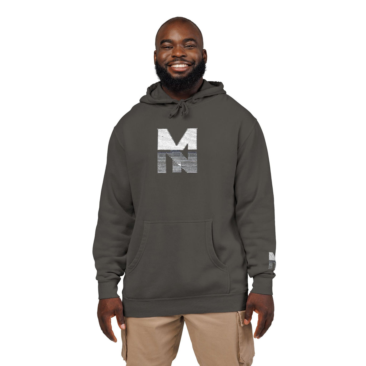 Pigment-Dyed Hoodie with Embroidery Unisex Printify