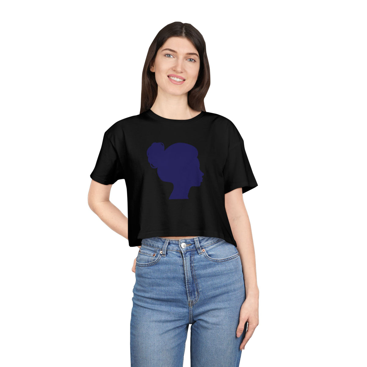 RCNSONS Women's Crop Silhouette Tee