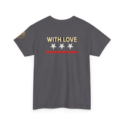 Stylish Unisex Heavy Cotton Tee - 'With Love' Statement Shirt, Casual Wear, Gift for Her, Gift for Him, Everyday Comfort Printify