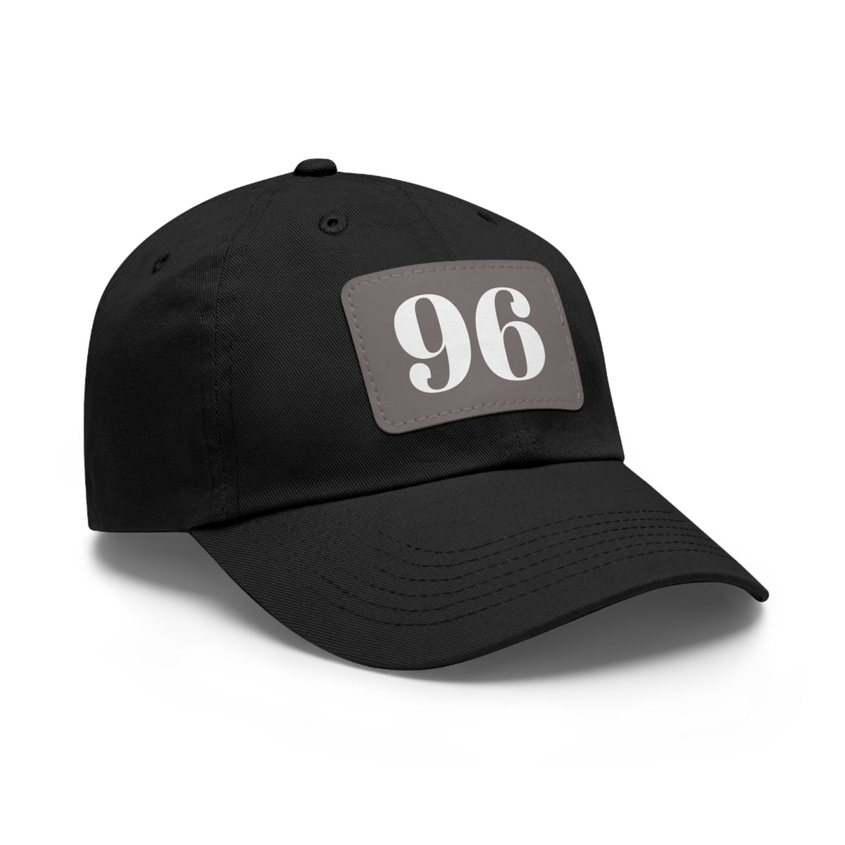 Dad Hat 96 Baseball Leather Patch Rectangle Design