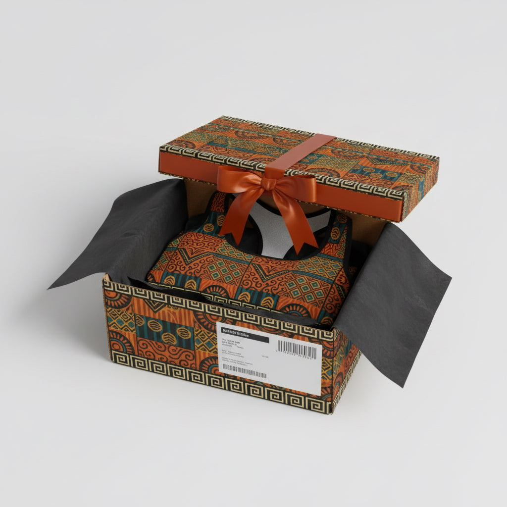 African Pattern Sports Bra — Bold All-Over-Print Activewear