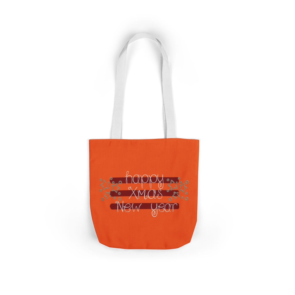 Cheerful Canvas Tote Bag, Happy New Year Gift, Eco-Friendly Bag, Reusable Shopping Tote, Trendy Gift for Her, Seasonal Tote Printify