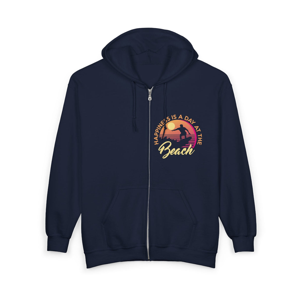 Beach Vibes Full Zip Hoodie, Unisex Printify